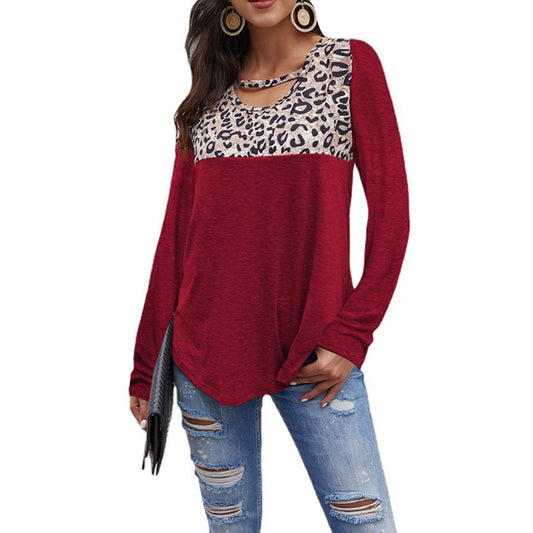 Womens Loose Tops Long Sleeve Tunic Color Block Casual Shirts DailySale