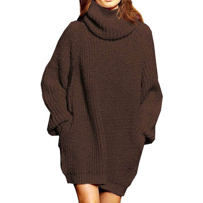 Women's Loose Turtleneck Oversize Long Pullover Sweater Dress DailySale