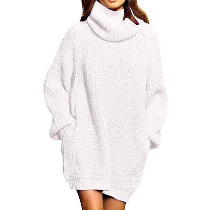 Women's Loose Turtleneck Oversize Long Pullover Sweater Dress DailySale