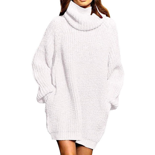 Women's Loose Turtleneck Oversize Long Pullover Sweater Dress DailySale