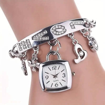 Women's Love Alphabet Bracelet Alloy Quartz Watch DailySale