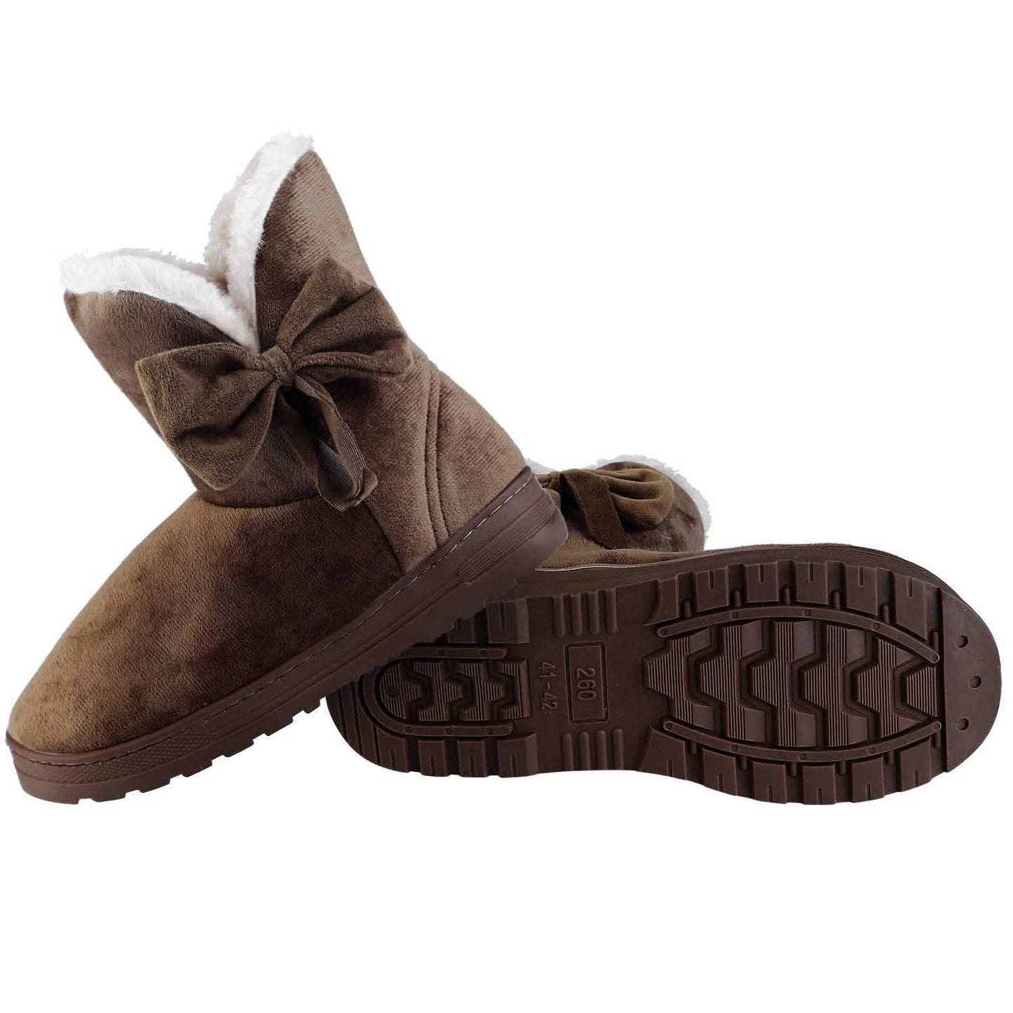 Womens Mid-Calf Winter Shoes with Anti Slip Rubber Base Bowknot DailySale