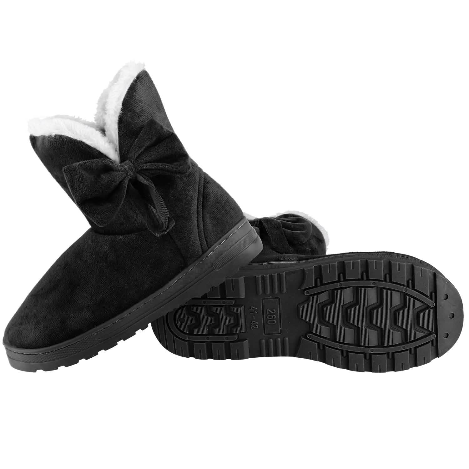 Womens Mid-Calf Winter Shoes with Anti Slip Rubber Base Bowknot DailySale