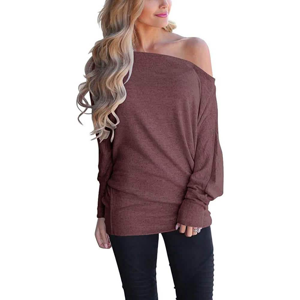 Women's Off-Shoulder Long-Sleeved Top DailySale