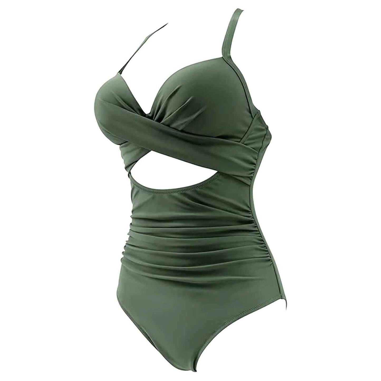 Women's One Piece High Waist Swimwear Tummy Control Cutout DailySale