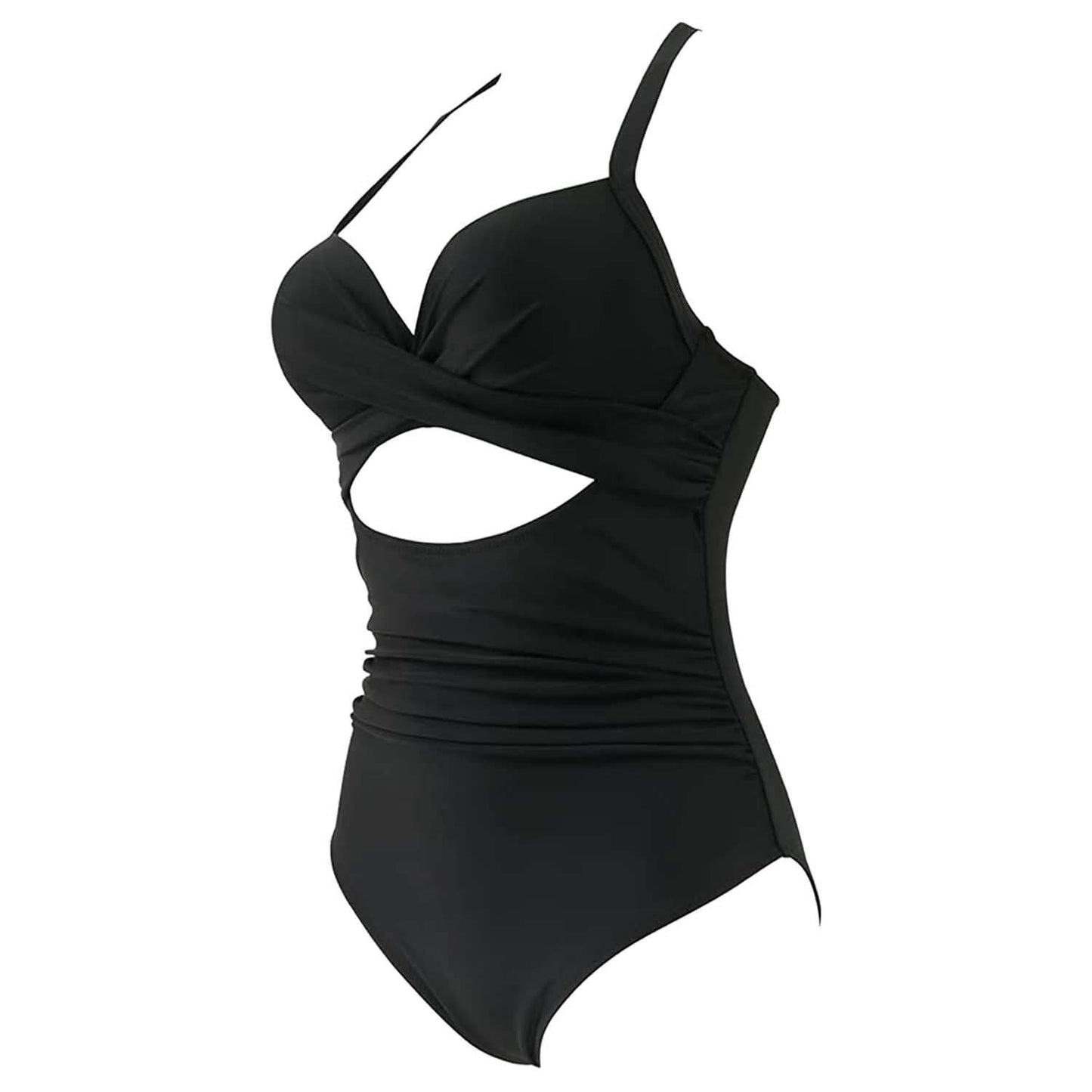 Women's One Piece High Waist Swimwear Tummy Control Cutout DailySale