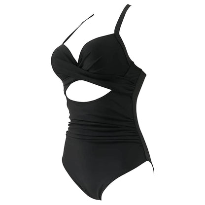Women's One Piece High Waist Swimwear Tummy Control Cutout DailySale