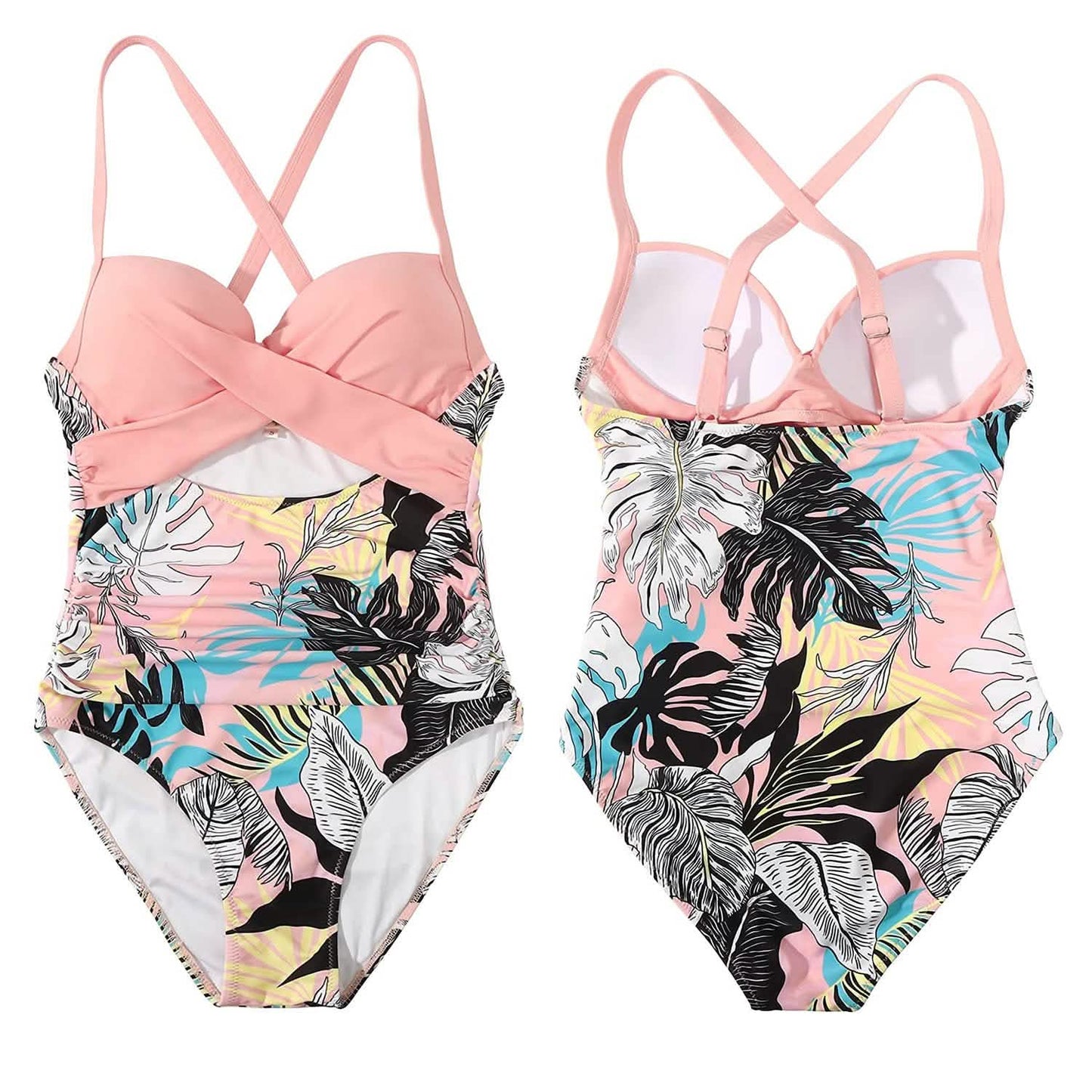 Women's One Piece High Waist Swimwear Tummy Control Cutout DailySale