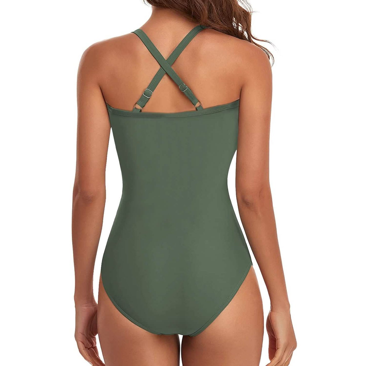 Women's One Piece High Waist Swimwear Tummy Control Cutout DailySale