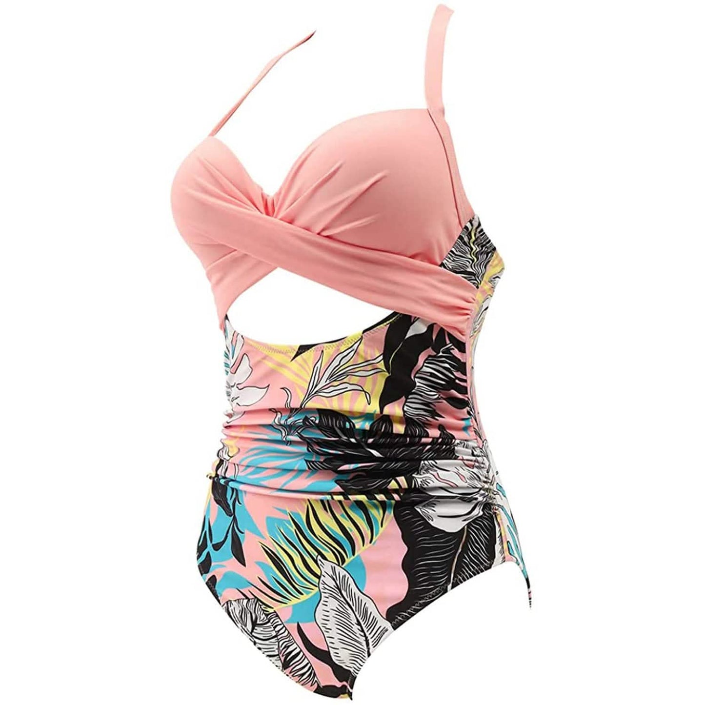 Women's One Piece High Waist Swimwear Tummy Control Cutout DailySale