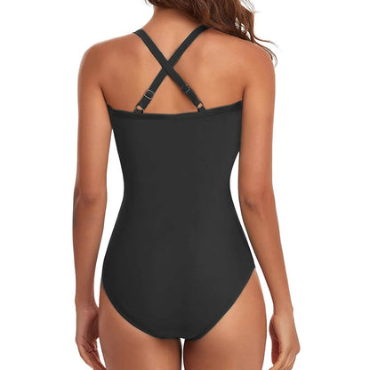 Women's One Piece High Waist Swimwear Tummy Control Cutout DailySale