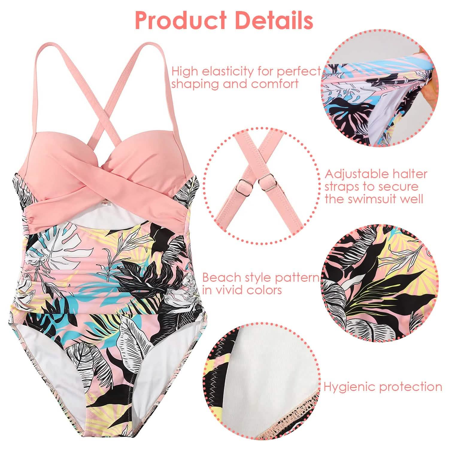 Women's One Piece High Waist Swimwear Tummy Control Cutout DailySale