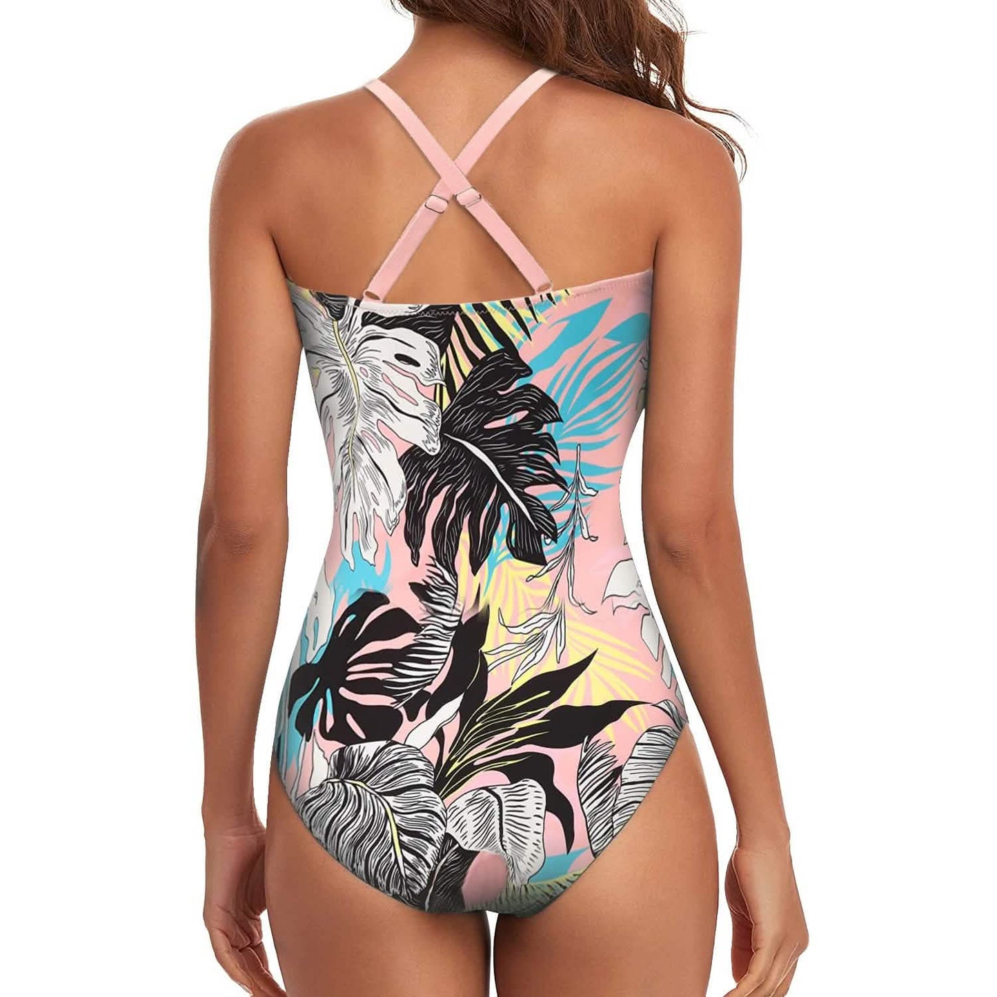 Women's One Piece High Waist Swimwear Tummy Control Cutout DailySale