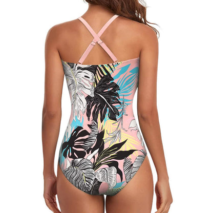 Women's One Piece High Waist Swimwear Tummy Control Cutout DailySale
