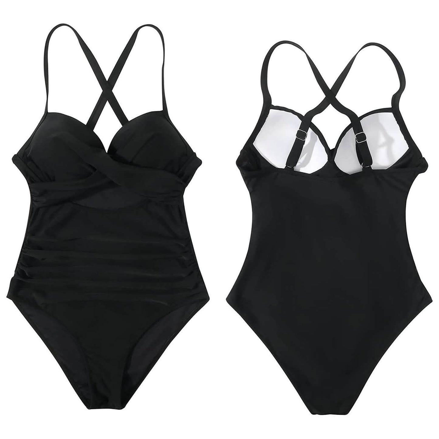 Women's One Piece High Waist Swimwear Tummy Control Cutout DailySale