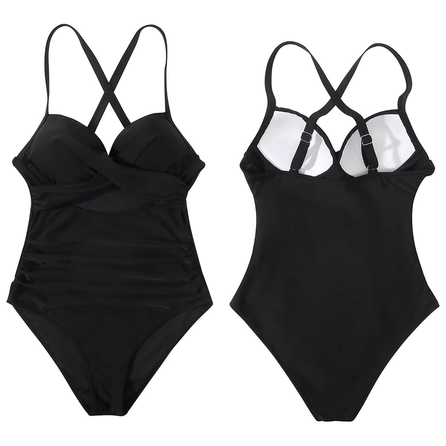 Women's One Piece High Waist Swimwear Tummy Control Cutout DailySale