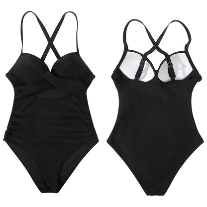 Women's One Piece High Waist Swimwear Tummy Control Cutout DailySale