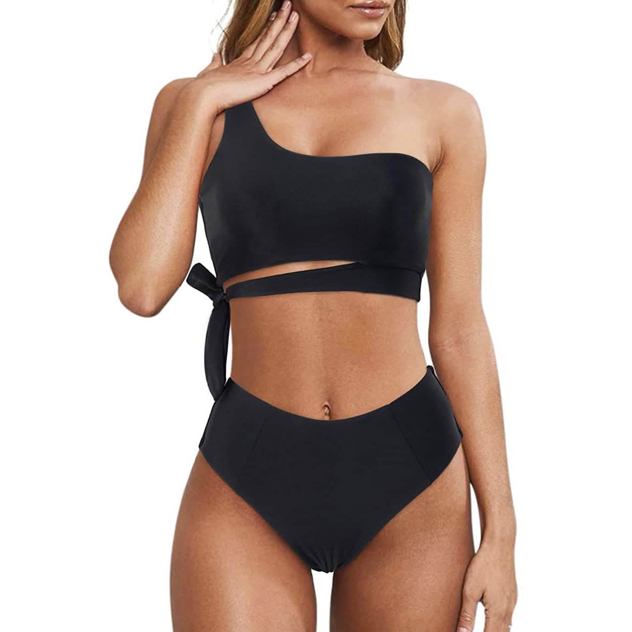 Women's One Shoulder High Waist Bikini DailySale