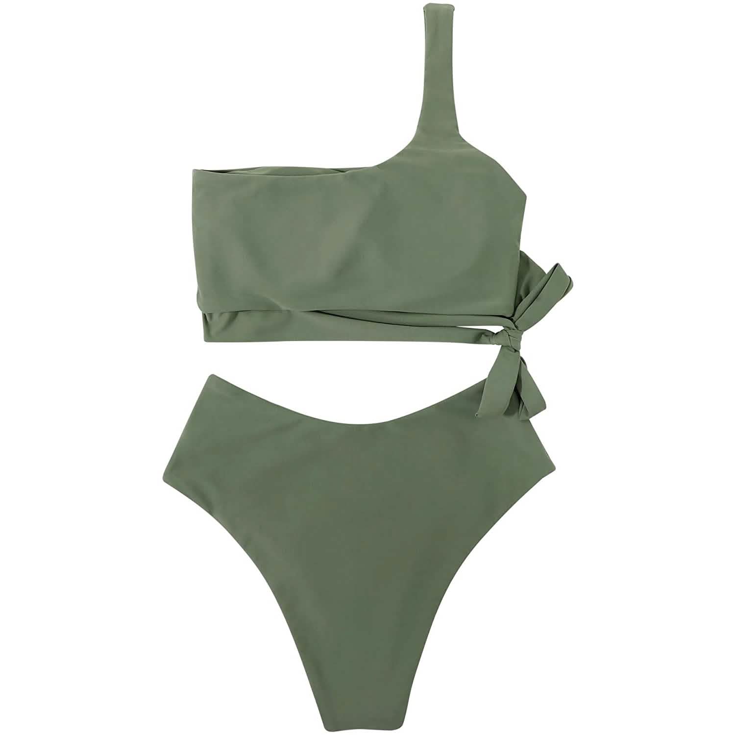 Women's One Shoulder High Waist Bikini DailySale