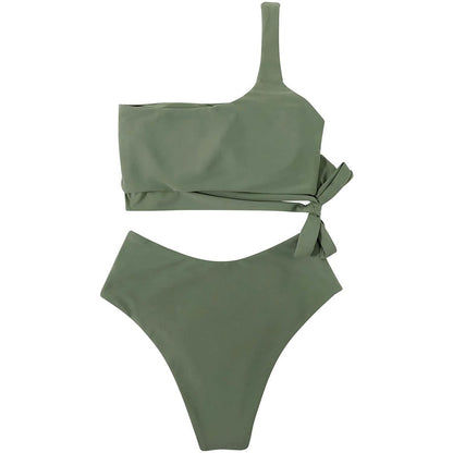 Women's One Shoulder High Waist Bikini DailySale