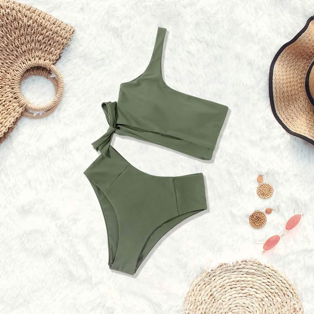 Women's One Shoulder High Waist Bikini DailySale