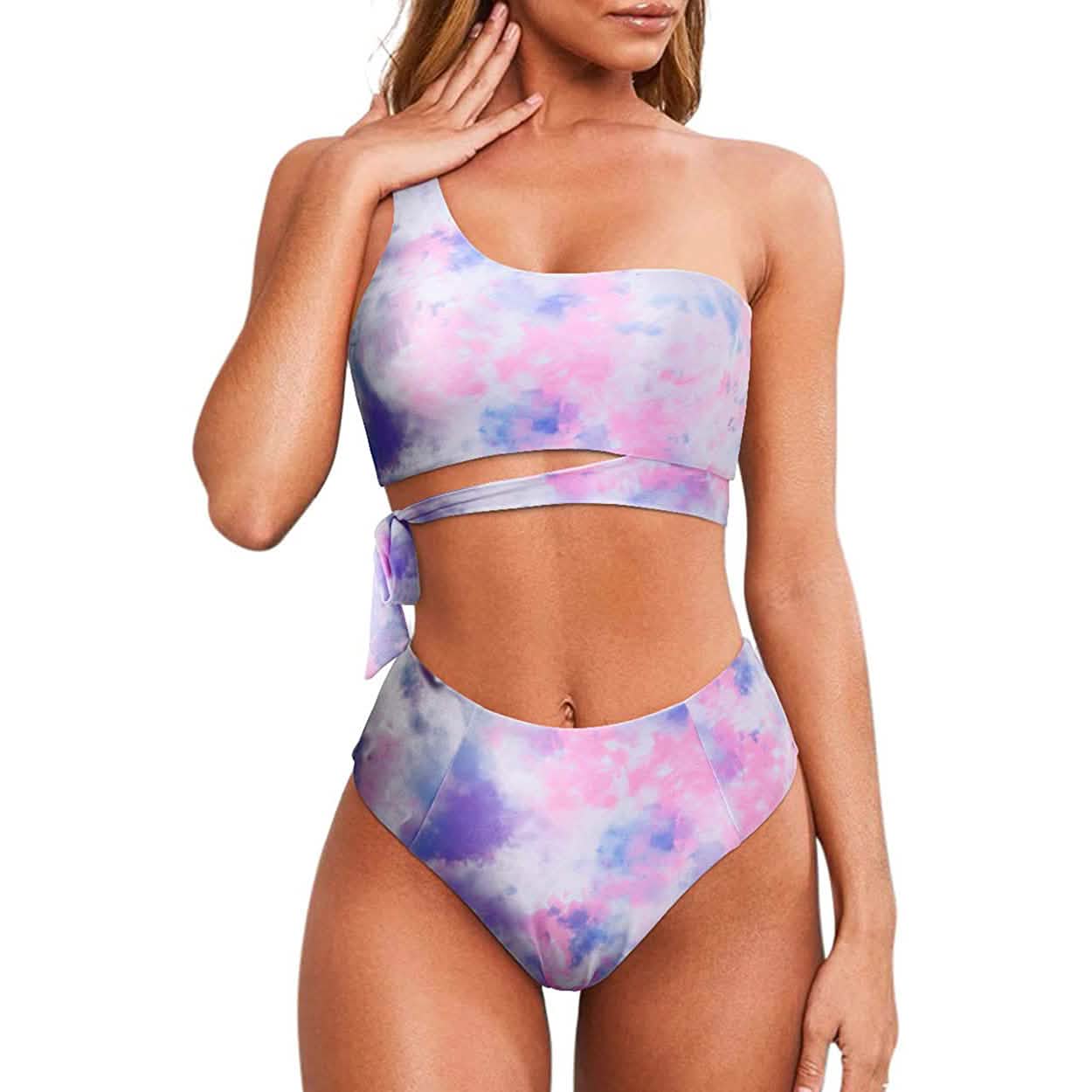 Women's One Shoulder High Waist Bikini DailySale