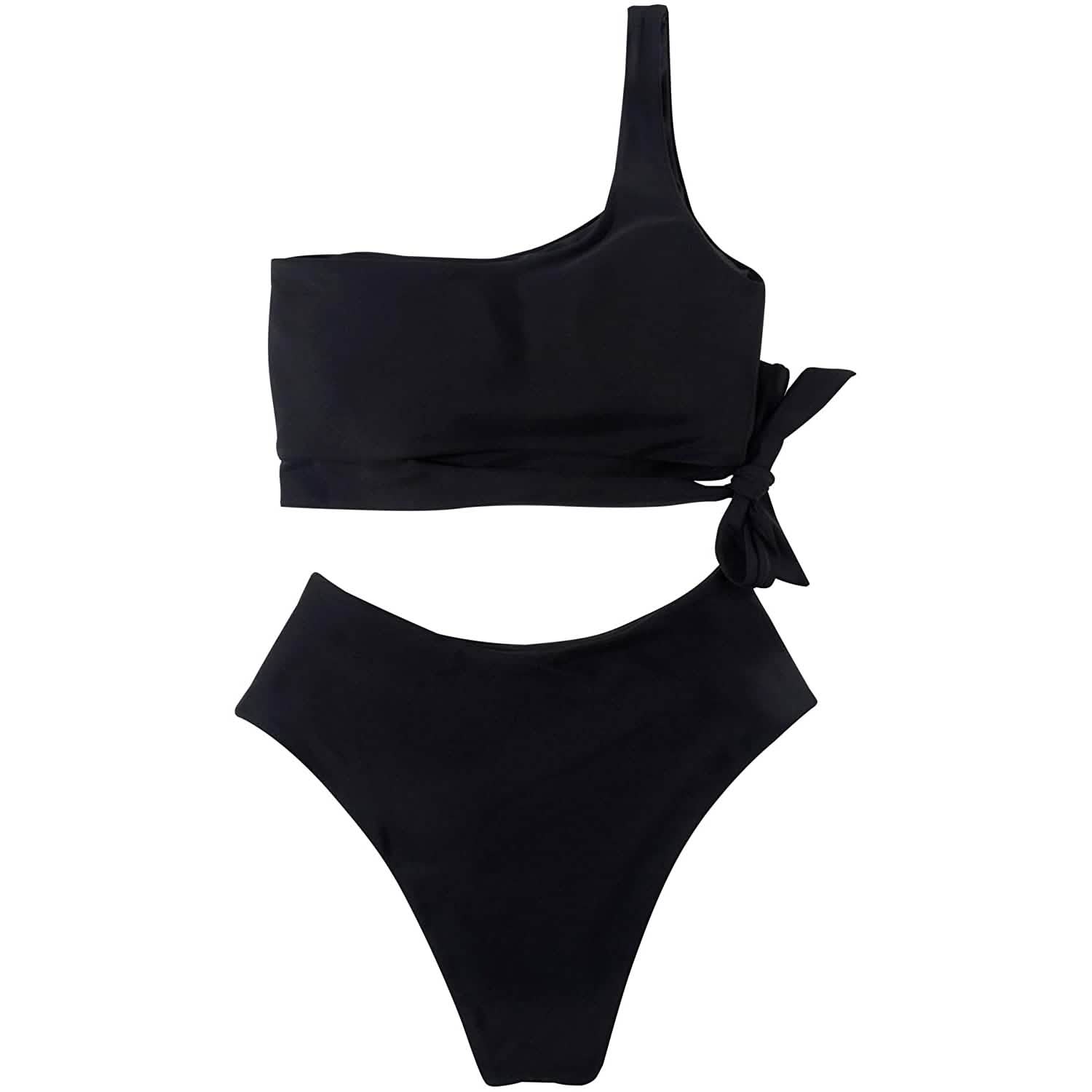 Women's One Shoulder High Waist Bikini DailySale