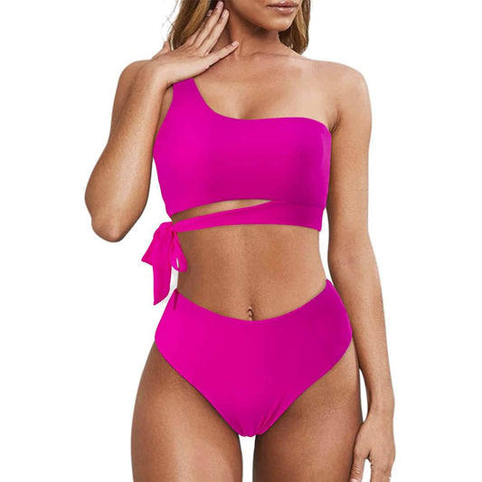 Women's One Shoulder High Waist Bikini DailySale