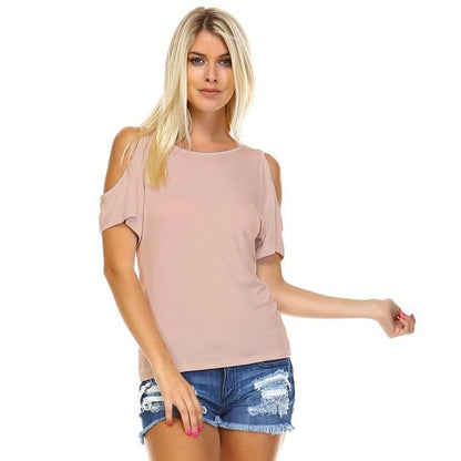 Women's Open-Shoulder Short Sleeve Top - Assorted Sizes DailySale