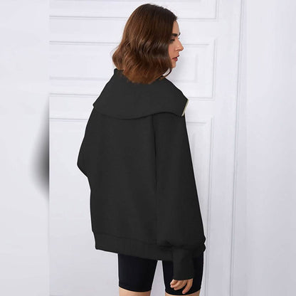 Womens Oversized Half Zip Pullover Sweatshirts Hoodie DailySale