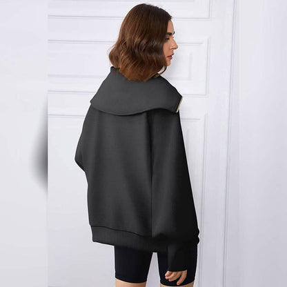 Womens Oversized Half Zip Pullover Sweatshirts Hoodie DailySale