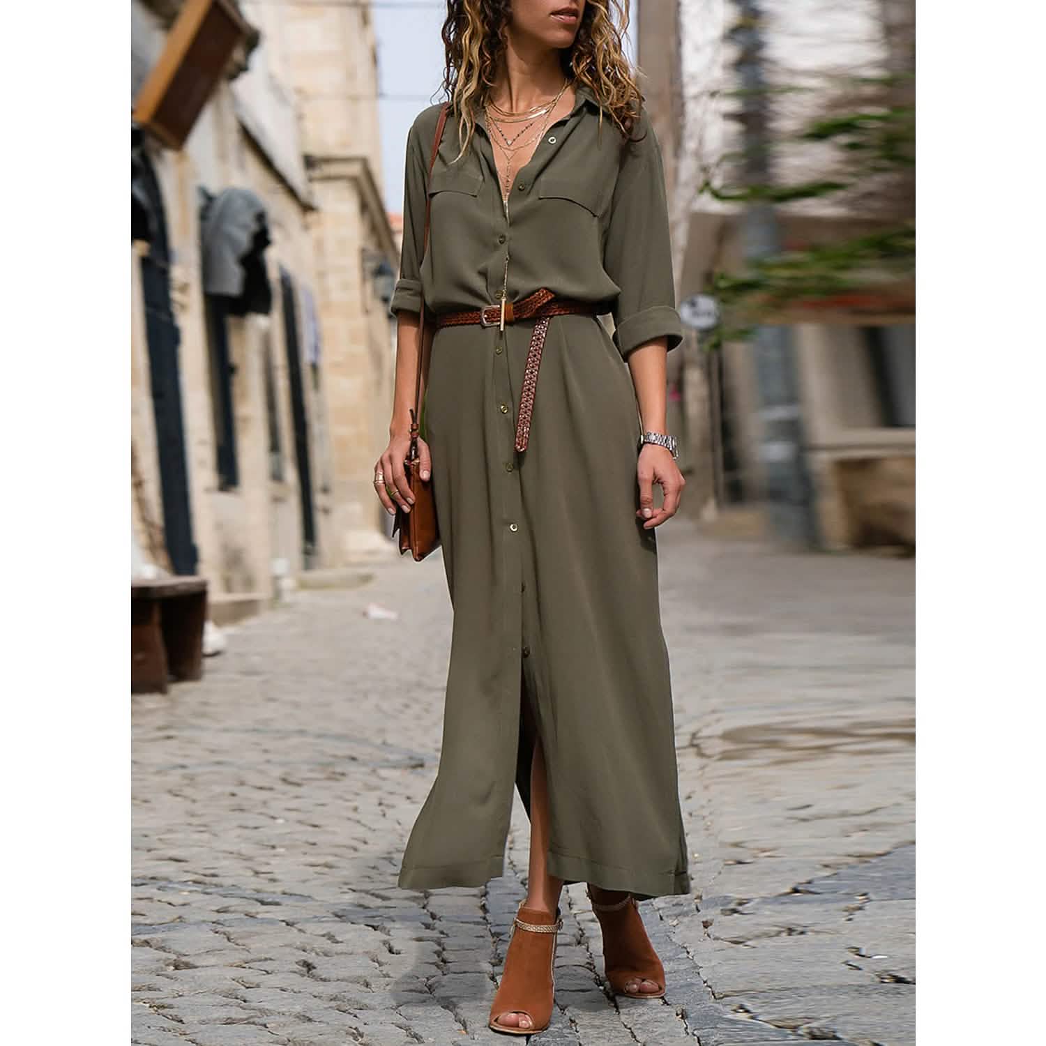 Women's Oversized Loose Shirt Dress DailySale