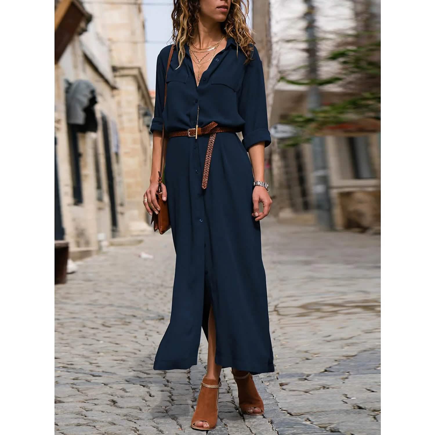 Women's Oversized Loose Shirt Dress DailySale