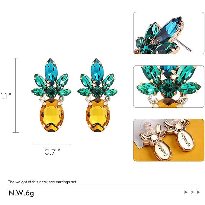 Women's Pineapple Earrings DailySale