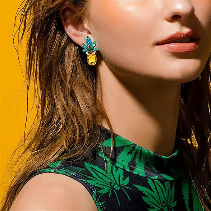 Women's Pineapple Earrings DailySale