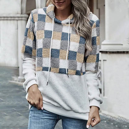 Women's Plaid Casual Daily Sports Other Prints Streetwear Hoodies DailySale
