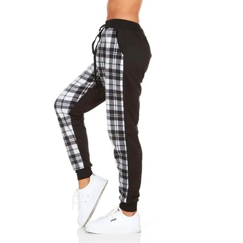 Women's Plaid Jogger Pants With Pockets DailySale
