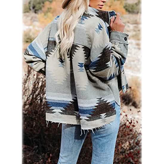 Women's Plaid Long Sleeve Button Down Collar Coat DailySale