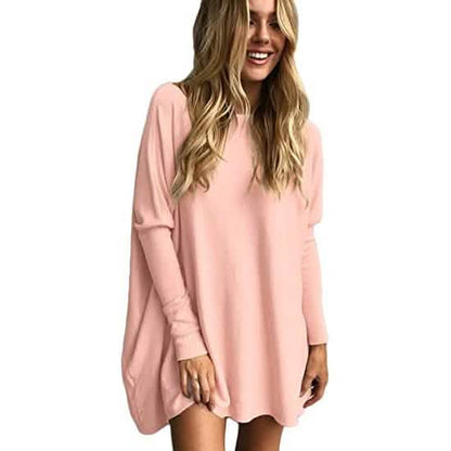 Women's Plain Oversized Loose Fitting Tunic Top DailySale