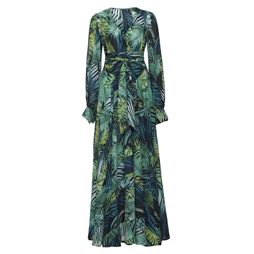 Women's Plus Size A Line Dress Floral V Neck Print Lantern Sleeve DailySale