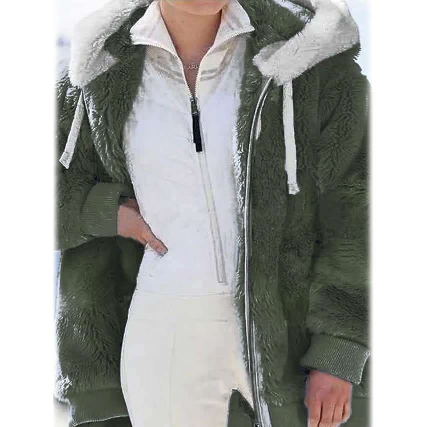 Women's Plus Size Hoodie Coat Long Sleeve DailySale