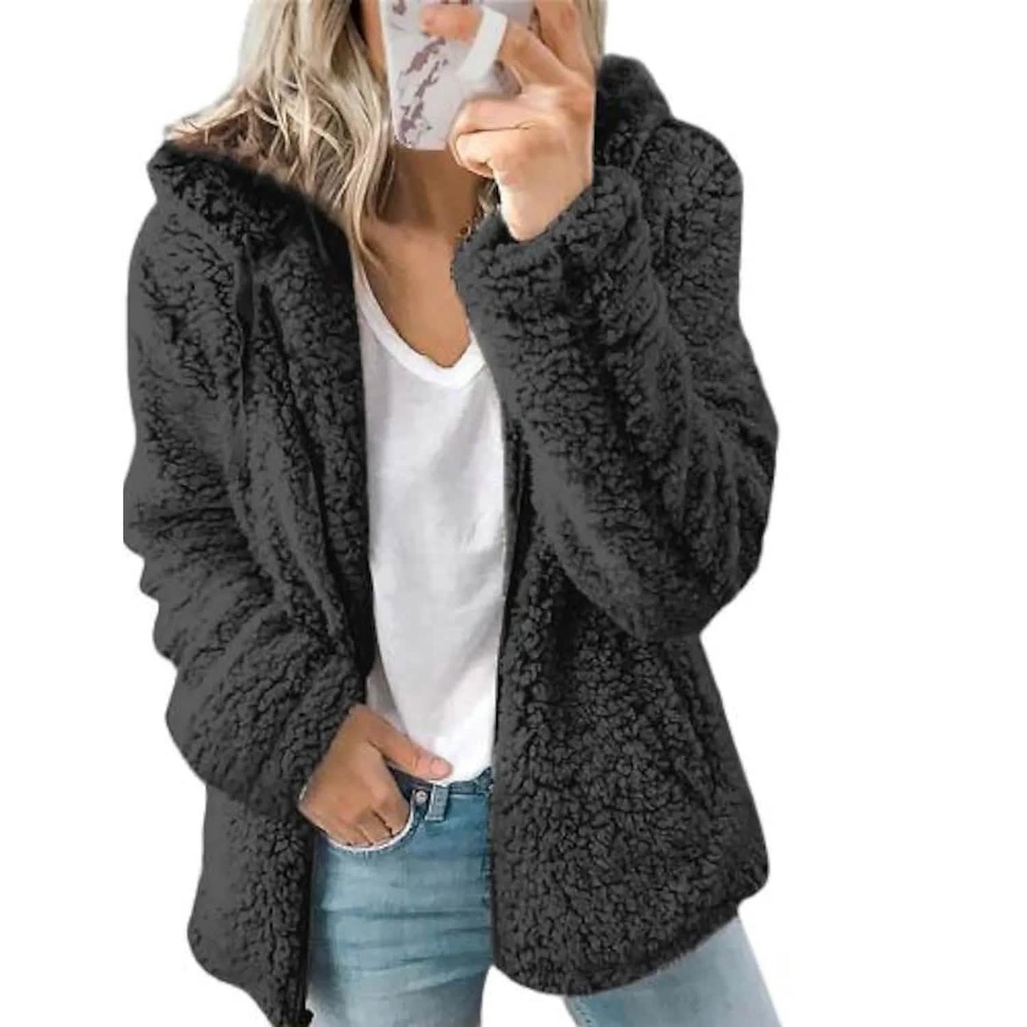 Women's Plus Size Hoodie Coat Long Sleeve DailySale