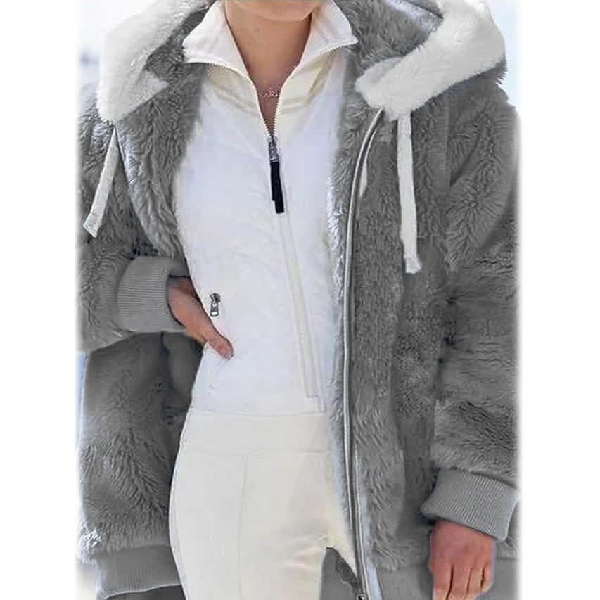 Women's Plus Size Hoodie Coat Long Sleeve DailySale