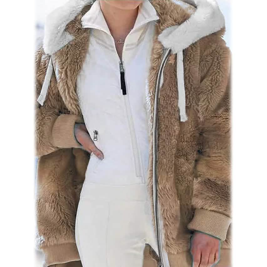 Women's Plus Size Hoodie Coat Long Sleeve DailySale