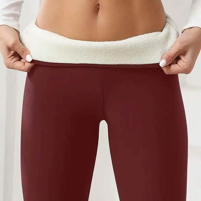 Women's Plush Lined Sherpa Leggings High-Stretch Yoga Pants DailySale