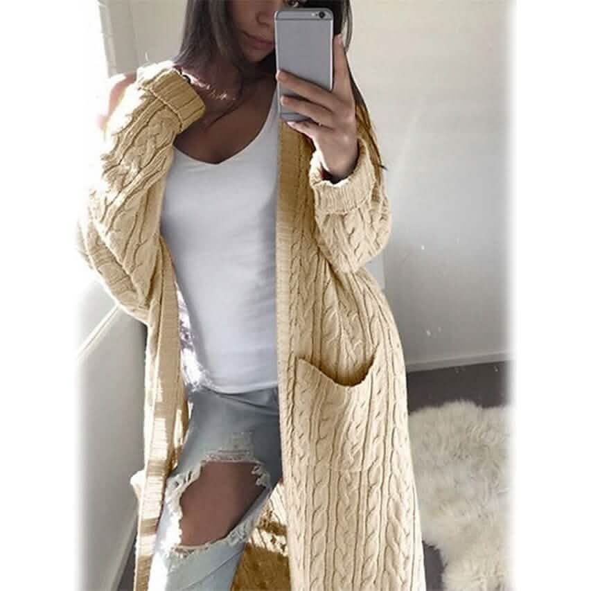 Women's Pocket Knitted Cardigan Sweater DailySale