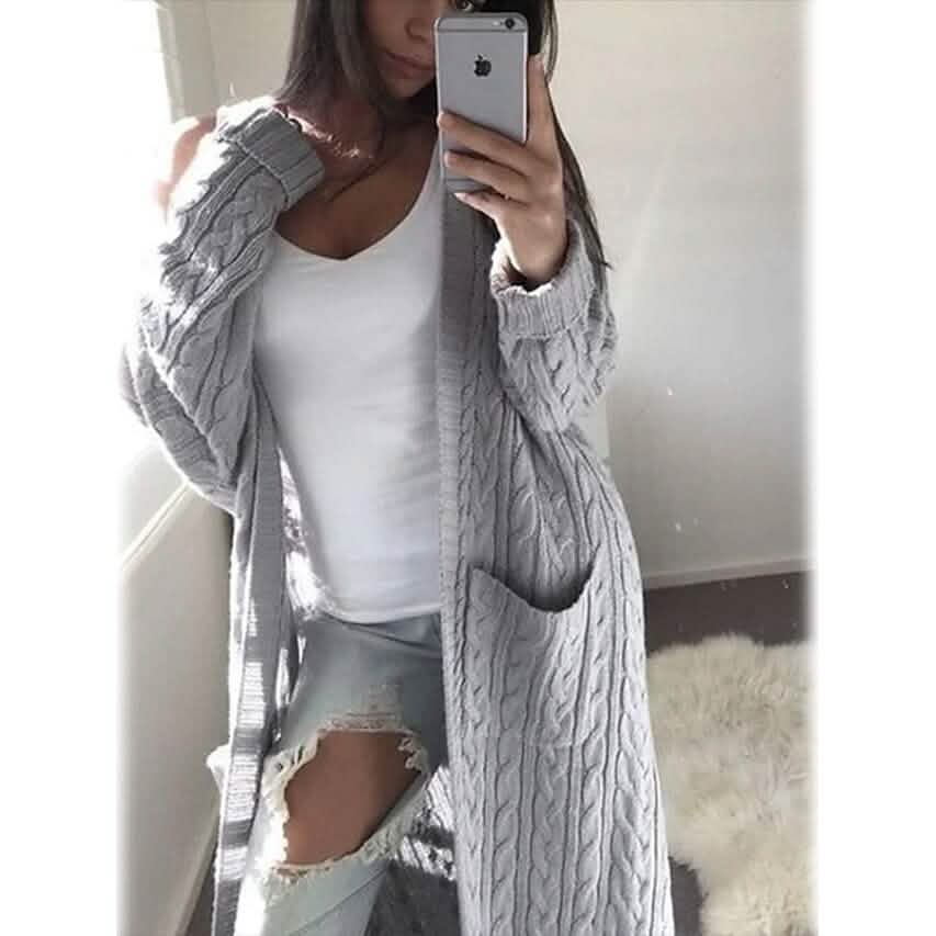 Women's Pocket Knitted Cardigan Sweater DailySale