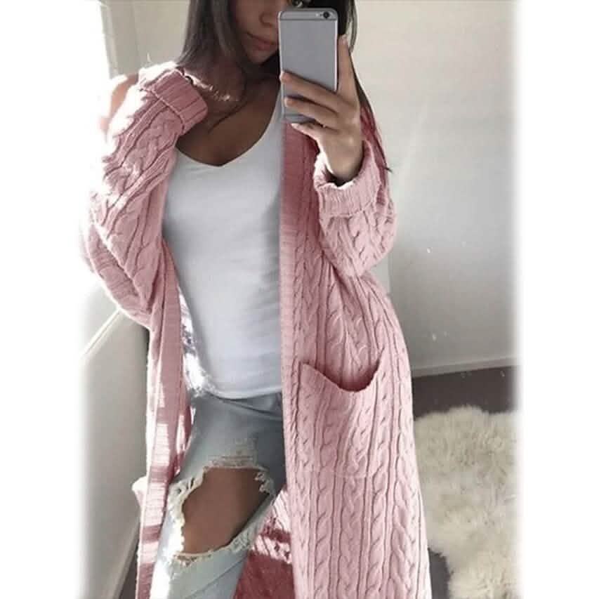 Women's Pocket Knitted Cardigan Sweater DailySale