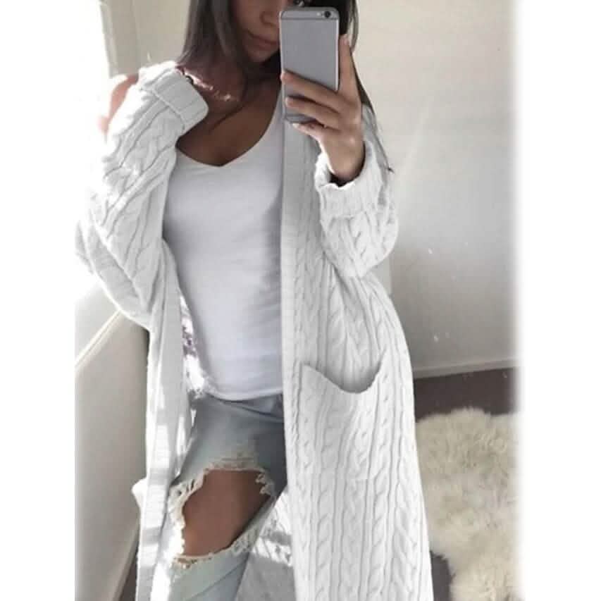 Women's Pocket Knitted Cardigan Sweater DailySale