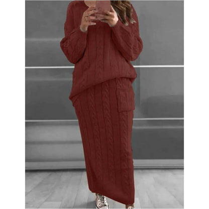 Women's Pocket Knitted Patchwork Solid Casual Long Sleeve Loose Sweater DailySale